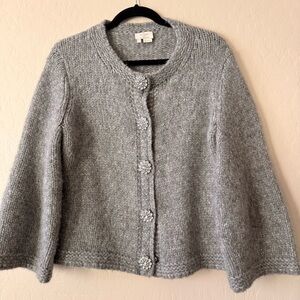 KATE SPADE Crystal Cloud Button alpaca cardigan